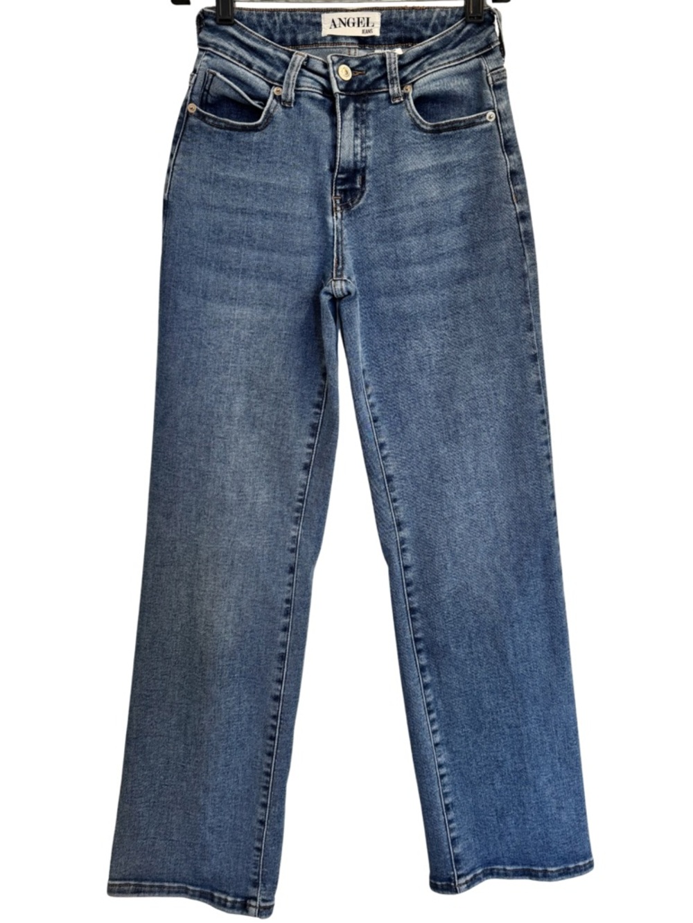 ANGEL Jeans Women’s Size 3 Straight Leg Medium Wash Stretch Denim